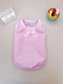 格紋圖案寵物背心
