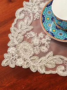 ABEST6522 Home&Living store 1pc 100% Polyester Gold Thread Embroidered Placemat - Multicolor - View 5
