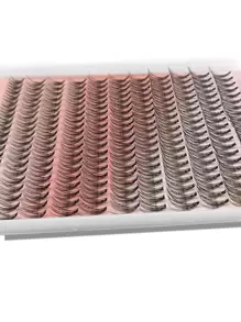 220簇DIY大容量燕尾睫毛延长牢固易嫁接睫毛混合长度C / D卷曲睫毛簇柔软丝带睫毛簇，睫毛簇，单根睫毛，睫毛，假睫毛 - 黑色 - 查看 2