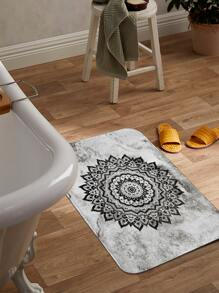1 pieza Alfombra de baño con patrón de mándala - Multicolor - Ver 3