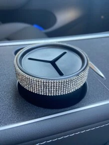 Rhinestone Decor Car Coin Cup