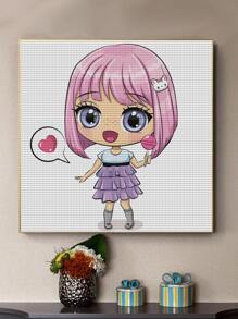 Cartoon Figure Graphic DIY Diamond Painting - Multicolor - View 1