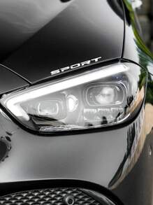 4pcs Letter Graphic Car Sticker - White - View 2