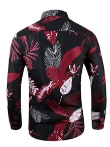 Men Tropical Print Shirt - Multicolor - View 2