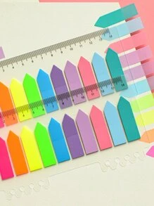 100pcs/sheet Sticky Tabs Page Markers Sticky Index Tabs Writable Page Sticky Notes - Multicolor - View 5