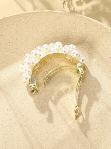 Faux Pearl Decor French Clip Elegant - White - View 2