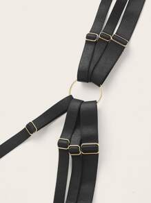 Đồ lót gợi cảm Nữ Cắt ra Nhẫn màu trơn Gợi cảm - màu đen - Xem 8