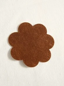 Women's Circular Floral Nipple Covers Bra Accessories - Rust Brown - View 5