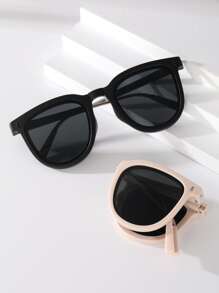 2 pares de gafas de moda de moda con marco clásico plegable, accesorios para la playa, accesorios de playa para mujer, gafas de moda básicas de moda, ropa de mujer para otoño e invierno, ropa casual de negocios, regalos - Multicolor - Ver 4