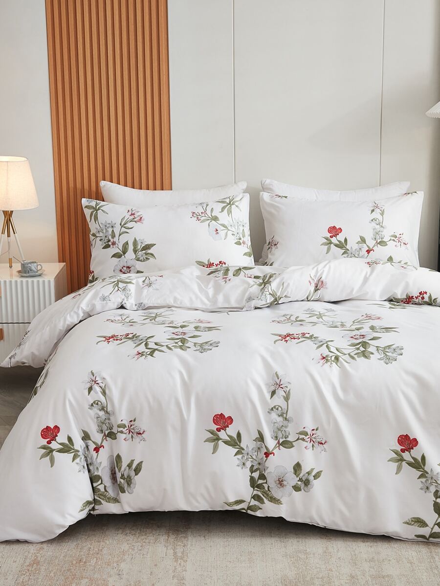 Flower Print Bedding Sets Without Filler - Multicolor - View 1