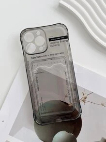 字母圖案插卡槽手機外殼