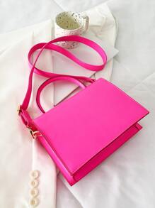 Waterproof,Lightweight,Business Casual Neon Pink Top Handle Satchel Bag For Teen Girls Women College Students,Rookies & White-collar Workers Perfect for Office,College,Work ,Business,Commute - Hot Pink - View 4