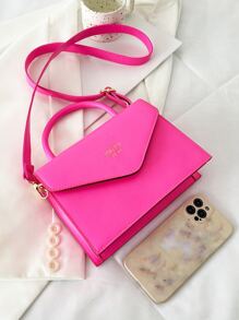 Waterproof,Lightweight,Business Casual Neon Pink Top Handle Satchel Bag For Teen Girls Women College Students,Rookies & White-collar Workers Perfect for Office,College,Work ,Business,Commute - Hot Pink - View 8