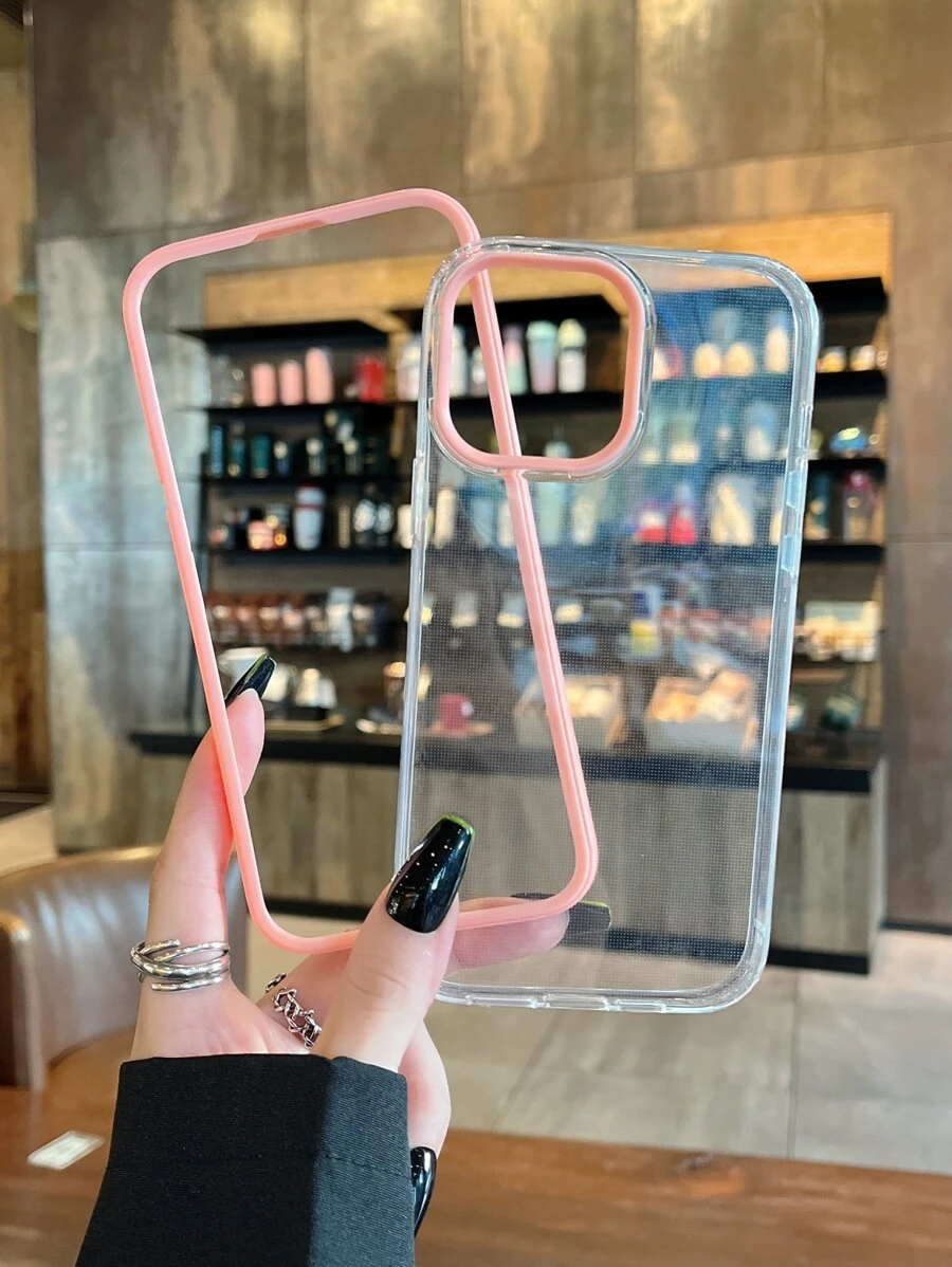 二合一邊框拼接透明手機殼 - 無色 - 查看 1