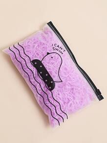 Niñas 4000 piezas Goma de pelo unicolor - Púrpura malva - Ver 3