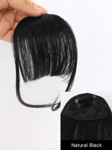 Flecos corto recto sintético pelo - Negro - Ver 6