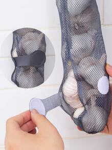 1 bolsa de malla colgante para almacenamiento de alimentos, bolsa colgante de malla de poliéster para cocina - Verde - Ver 3