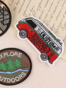 3入組刺繡圖案熨燙貼片 - 彩色 - 查看 3