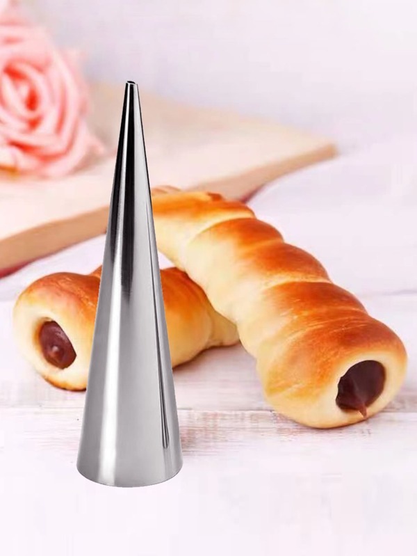3pcs Stainless Steel Croissant Mold, 5 Inch Pastry Cone Shape Nonstick