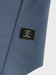 Manfinity VCAY Bộ hai mảnh Nam Dây kéo Đắp vá Túi Lá thư Giải trí - Màu xanh bụi bặm - Xem 5