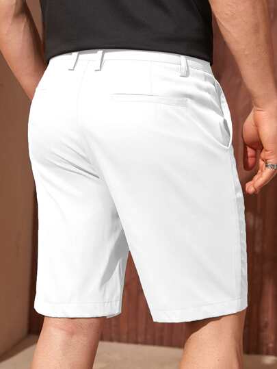 Manfinity Mode Hombres Shorts bermuda con bolsillo oblicuo
