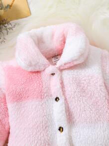 Baby Girl Plaid Pattern Flannel Coat, For Christmas