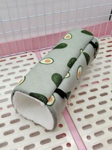 1 件裝小型寵物超柔軟毛絨牛油果形隧道床