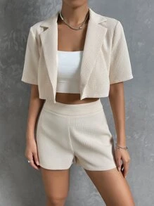 Chiquease 西裝領襯衫和短褲