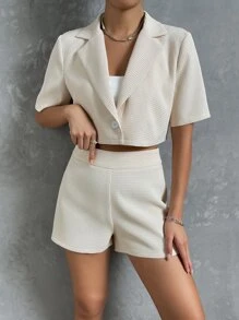 Chiquease 西裝領襯衫和短褲