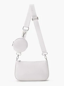 Bolso Cuadrado De Cocodrilo Liviano Y Casual Para Mujeres Y Estudiantes Universitarias Adolescentes, Novatas Y Trabajadores De Cuello Blanco Con Monedero, Perfecto Para Oficina, Universidad, Trabajo, Negocios, Viajes Al Aire Libre, Salidas Con Monedero