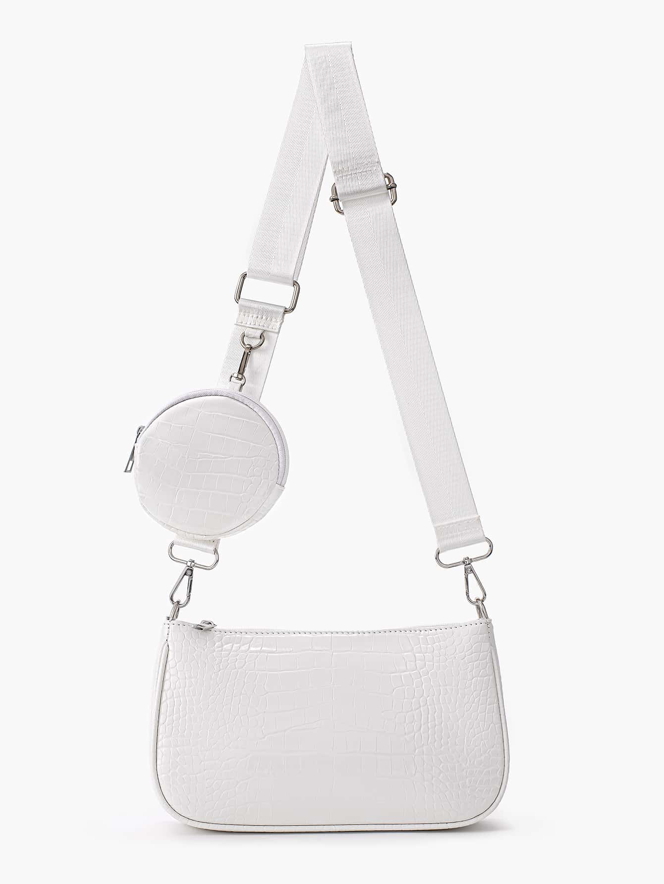 Bolso Cuadrado De Cocodrilo Liviano Y Casual Para Mujeres Y Estudiantes Universitarias Adolescentes, Novatas Y Trabajadores De Cuello Blanco Con Monedero, Perfecto Para Oficina, Universidad, Trabajo, Negocios, Viajes Al Aire Libre, Salidas Con Monedero