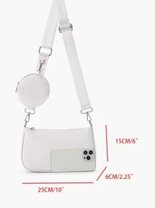 Bolso Cuadrado De Cocodrilo Liviano Y Casual Para Mujeres Y Estudiantes Universitarias Adolescentes, Novatas Y Trabajadores De Cuello Blanco Con Monedero, Perfecto Para Oficina, Universidad, Trabajo, Negocios, Viajes Al Aire Libre, Salidas Con Monedero