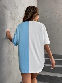 SHEIN Unity 口号和蝴蝶印花落肩 T 恤 做你自己 做你自己 做你自己 做你自己 做你自己 做你自己 图案 T 恤 女士上衣