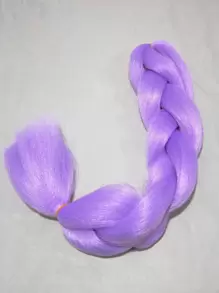 Gói 1 tóc tết lớn 24 inch phù hợp cho phụ nữ và trẻ em, ngày lễ hàng ngày và trang phục hóa trang tết tóc tổng hợp màu xám thời trang, tóc nối móc, tóc nối dệt chịu nhiệt độ cao hữu ích và khéo léo cho lễ hội Halloween và Giáng sinh, lễ hội âm nhạc Carnival năm mới - Màu Hoa oải hương tím - Xem 6