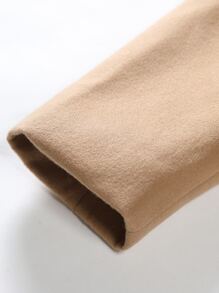 Manfinity 男士西裝領斜插口袋花呢外套 - 卡其色 - 查看 4