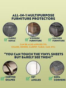 2pcs Clear Pet Sofa Anti-scratch Protector Pad For Cat And Dog For Furniture Protector - Clear - View 4