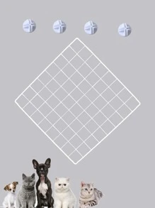 1pc Bộ hàng rào tự làm cho thú cưng - trắng - Xem 1