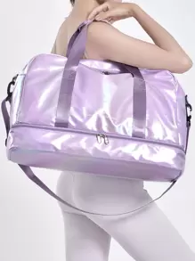 全息行李袋 Y2K 未来主义旅行袋 极简主义夏季沙滩包 假日旅行必需品 夏季度假配件 旅行收纳包 医院包 露营旅行配件 学校包 学校配件 学校用品 - 紫色 - 查看 7