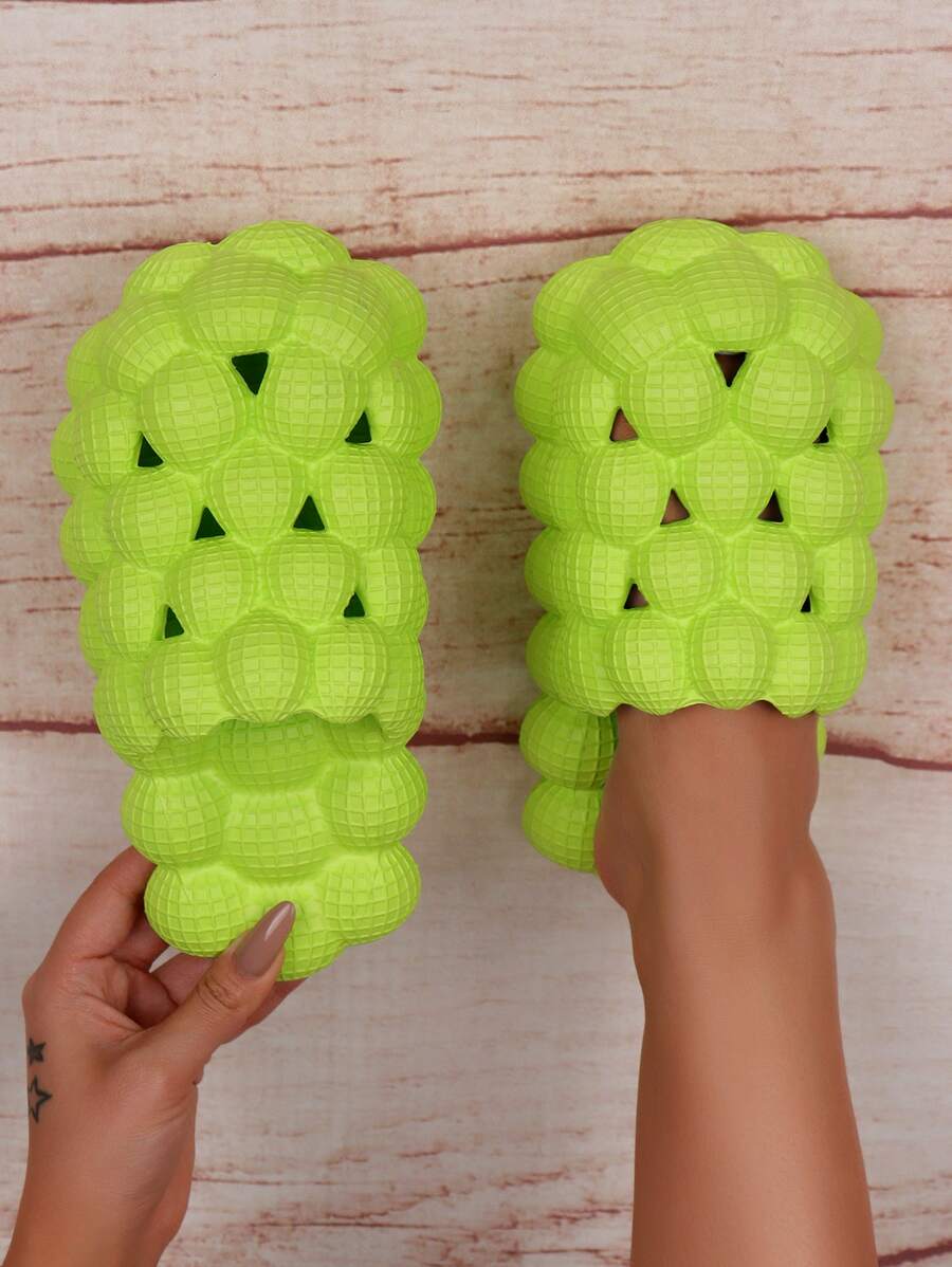 Neon-green Hollow Out Vented Clogs | SHEIN USA