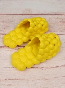 pueenb 女士時髦鏤空透氣木頭防水台鞋 - 黃色 - 查看 5