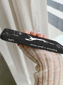 Ốp điện thoại di động in viền Tpu, có dây đeo tay, Tương thích với iPhone15/15Plus/15Pro/15Promaxe7 8 11 12 13 14 Promax Plus X Xr Xsmax Se2, Samsung Series Galaxy A03s, A03core, A04, A12, A13, A14, A21s, A22 , A23 , A32 , A33 , A34 , A50 , A51 , A52 , A53 , A54 , A71 , A72 , A73 , S20fe , S21 , S21plus , S21ultra , S22 , S22plus , S22ultra , Xiaomi Redmi Series Redmi9 , Redmi9a , Redmi9c , Redmi10 , Redmi10a , Redmi10c , Redmi Note9 , Redmi Note9pro , Redmi Note9s , Redmi Note10 , Redmi Note11 , Redmi Note12 - Đen và trắng - Xem 4