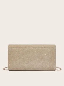 Women's Rhinestone Bow Decorated Evening Bag, Clutch Handbag For Party, Prom, Wedding - Gold - View 6