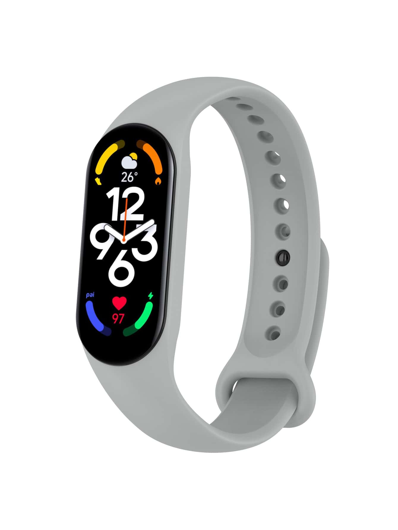 1入組2合1素色錶帶兼容小米手環 - 灰色 - 查看 1