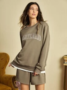 Manfinity RebelGame Bộ hai mảnh Nam Túi Lá thư Giải trí - Màu Khaki - Xem 5