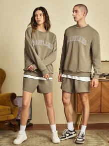Manfinity RebelGame Bộ hai mảnh Nam Túi Lá thư Giải trí - Màu Khaki - Xem 7