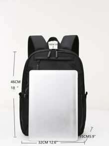 Túi cắm trại ba lô tối giản cho nam - màu đen - Xem 5