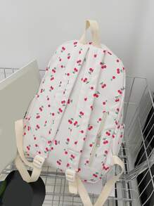Mochila funcional con estampado de cereza - Multicolor - Ver 2