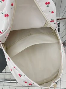 Mochila funcional con estampado de cereza - Multicolor - Ver 4