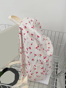 Mochila funcional con estampado de cereza - Multicolor - Ver 5