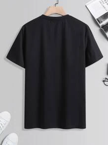 Manfinity uomo Maglietta con grafica lettera color block